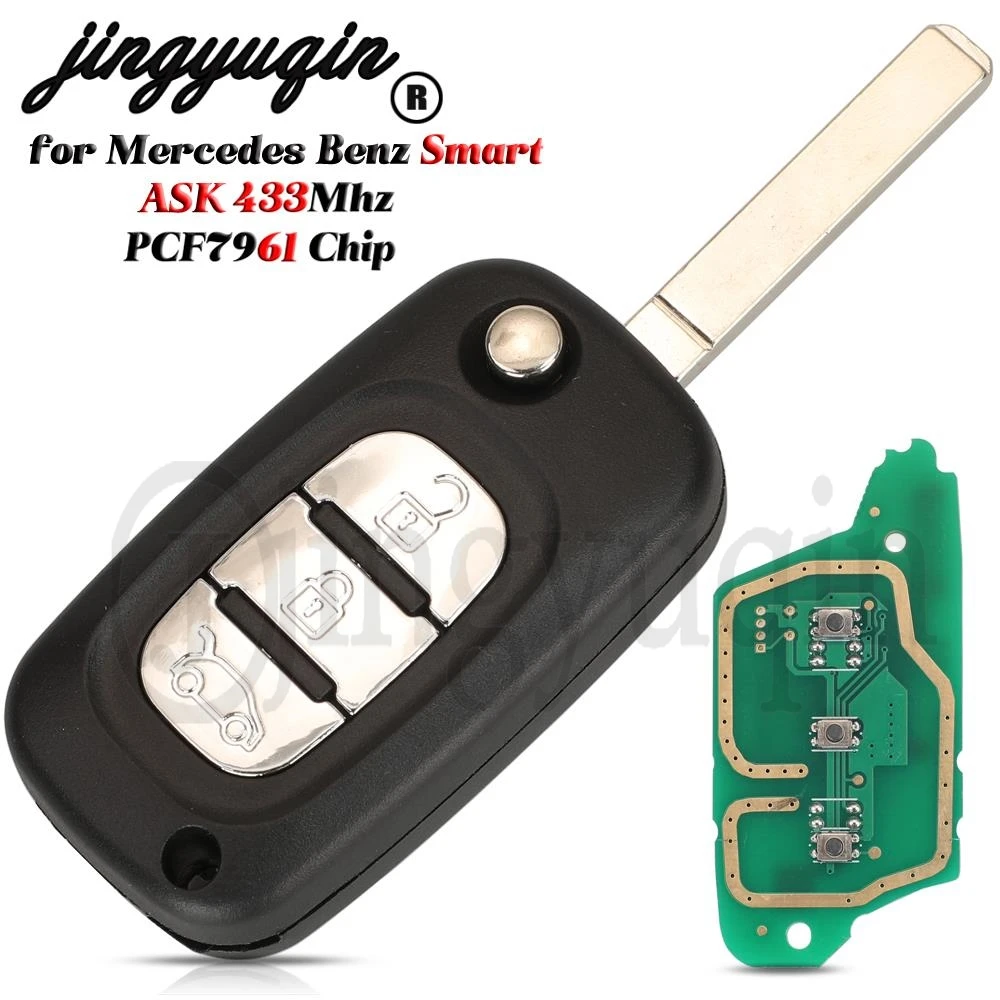 Jingyuqin оригинальный 433 МГц ASK откидной дистанционный ключ для Mercedes Benz Smart Fortwo 453 Forfour Citan PCF7961 чип-брелок 2/3 кнопка
Jingyuqin оригинальный 433 МГц ASK откидной дистанционный ключ для Mercedes Benz Smart Fortwo 453 Forfour Citan PCF7961 чип-брелок 2/3 кнопка