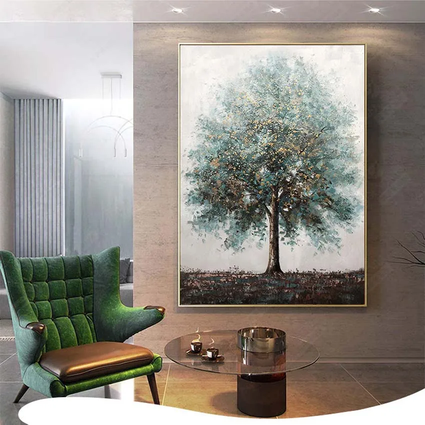 Single Nordic Light Luxury Home Decoration Poster Handmade Oil Painting Tree Of Life Mural For Villa Hotel Entrance Living Room
Single Nordic Light Luxury Home Decoration Poster Handmade Oil Painting Tree Of Life Mural For Villa Hotel Entrance Living Room