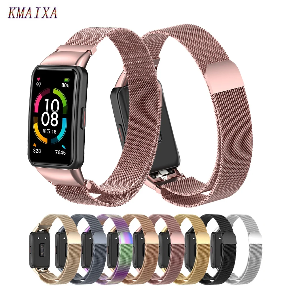 Magnetic Loop Strap For Huawei Band 6/6 Pro huawei band6 Smartwatch correa Metal Stainless Steel bracelet Honor Band 6 Strap
Magnetic Loop Strap For Huawei Band 6/6 Pro huawei band6 Smartwatch correa Metal Stainless Steel bracelet Honor Band 6 Strap