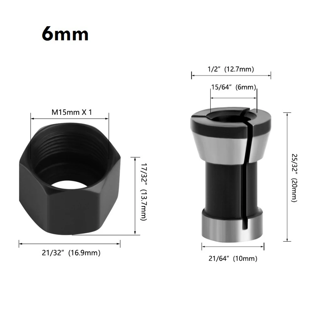 2pcs M15 Screw Nut With Router Bit Collet Chuck Carbon Steel 6/8/6.35mm Milling Cutter For Trimming Engraving Chuck Power Tool
2pcs M15 Screw Nut With Router Bit Collet Chuck Carbon Steel 6/8/6.35mm Milling Cutter For Trimming Engraving Chuck Power Tool
