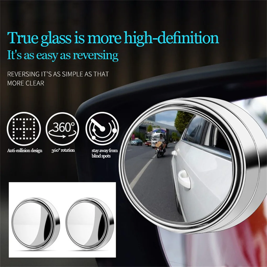 2 Pieces Car Round Mirrors With Large Field 360-degree Exterior Parts Wide Angle Adjustable Blind Spot Mirror Auto Accessories
2 Pieces Car Round Mirrors With Large Field 360-degree Exterior Parts Wide Angle Adjustable Blind Spot Mirror Auto Accessories