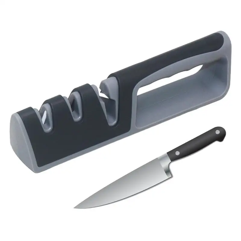 Knives Sharpening Tool Ceramic Three-stage Knife Sharpener Multifunctional Grinding Knives Handheld Ergonomic Gadget For Kitchen
Knives Sharpening Tool Ceramic Three-stage Knife Sharpener Multifunctional Grinding Knives Handheld Ergonomic Gadget For Kitchen