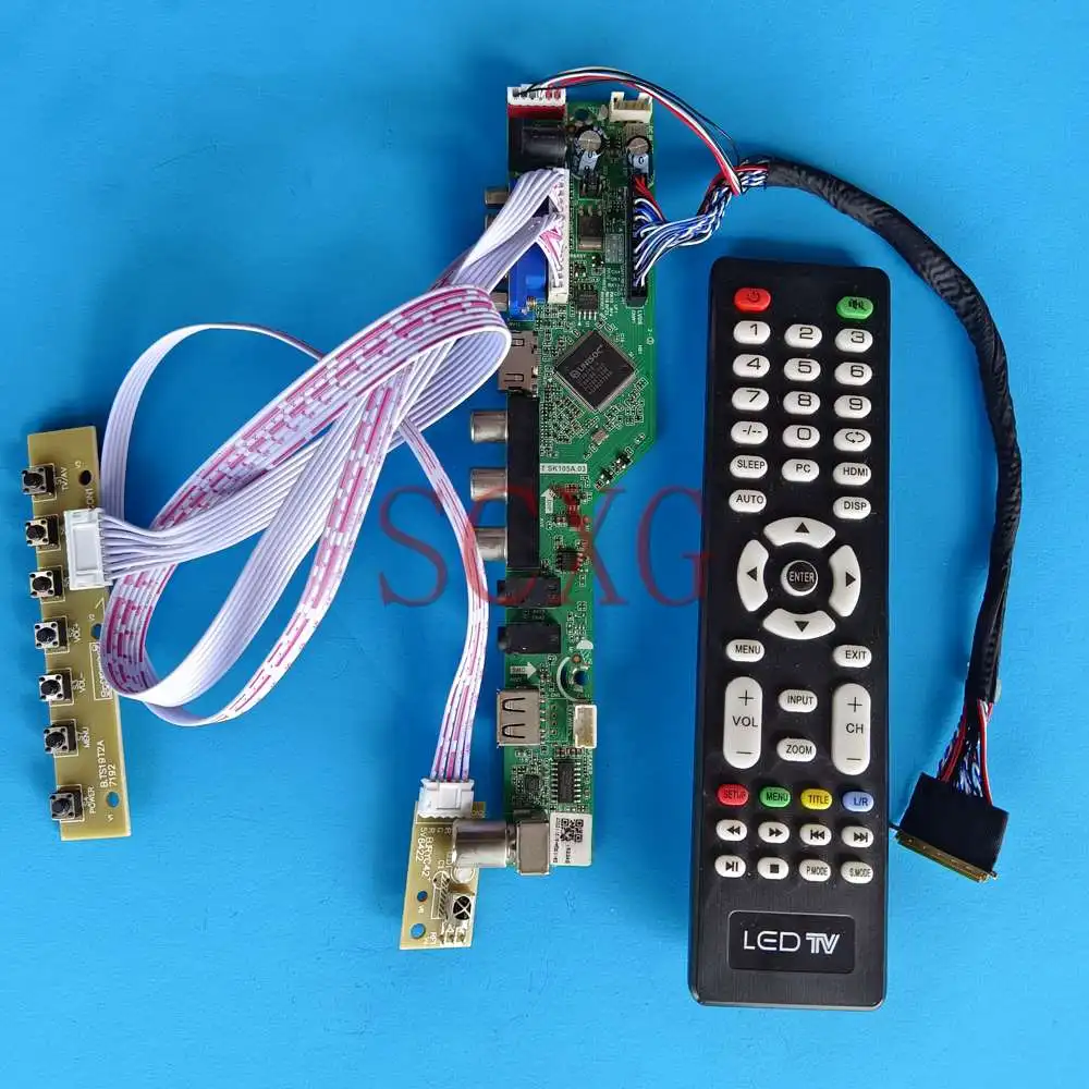 For B156XTT01.0 Driver Control Board Kit Analog TV Signal 15.6" LVDS 40 Pin VGA HDMI-Compatible AV USB 1366 768 LCD Panel
For B156XTT01.0 Driver Control Board Kit Analog TV Signal 15.6" LVDS 40 Pin VGA HDMI-Compatible AV USB 1366 768 LCD Panel