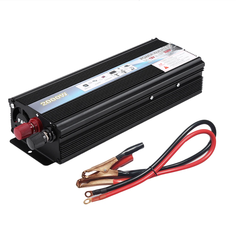 Black 2000W DC 12V to AC 220V Car Power Inverter Converter USB Charger Adapter Power Power
Black 2000W DC 12V to AC 220V Car Power Inverter Converter USB Charger Adapter Power Power