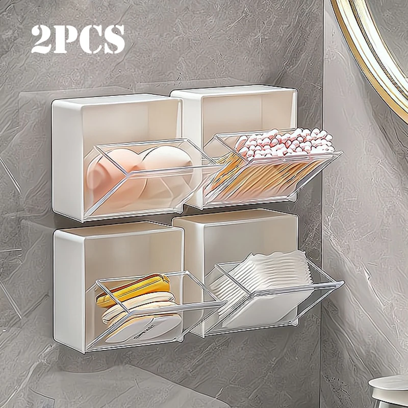Cotton Swabs Adhesive Boxes Small Wall Mounted Organizer 1/2pcs Plastic Makeup Space-saving Dustproof Storage Bathroom Jewelry
Cotton Swabs Adhesive Boxes Small Wall Mounted Organizer 1/2pcs Plastic Makeup Space-saving Dustproof Storage Bathroom Jewelry