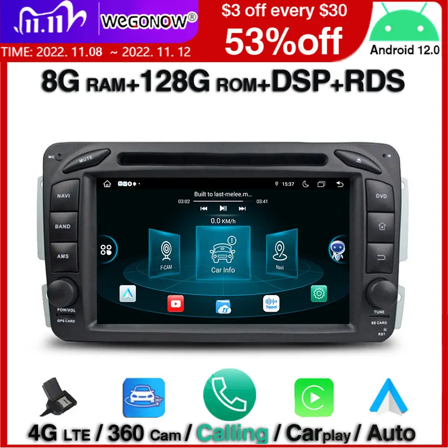 360 камера DSP Android 128 8 ГБ + Гб 8-ядерный автомобильный DVD-плеер Wifi BT5.0 RDS радио GPS-карта для Mercedes/Benz/W209/M/ML/W163/Viano/W639
360 камера DSP Android 128 8 ГБ + Гб 8-ядерный автомобильный DVD-плеер Wifi BT5.0 RDS радио GPS-карта для Mercedes/Benz/W209/M/ML/W163/Viano/W639
