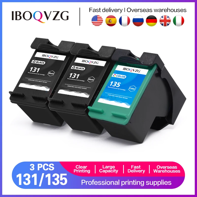 

IBOQVZG For HP 131 for HP 135 OfficeJet 150 6200 6210 6308 6318 7205 7210 7300 7310 1513 1600 1610 1613 2350 2351 2352 2355 2610