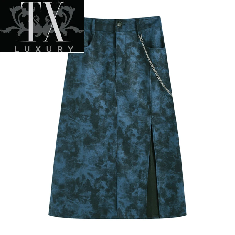 Women's Tie Dye For Ladies Streetwear High Waist A-Line Chain Split Design Buttoms Mujer Trendy Gothic Punk Retro Skirts
Women's Tie Dye For Ladies Streetwear High Waist A-Line Chain Split Design Buttoms Mujer Trendy Gothic Punk Retro Skirts