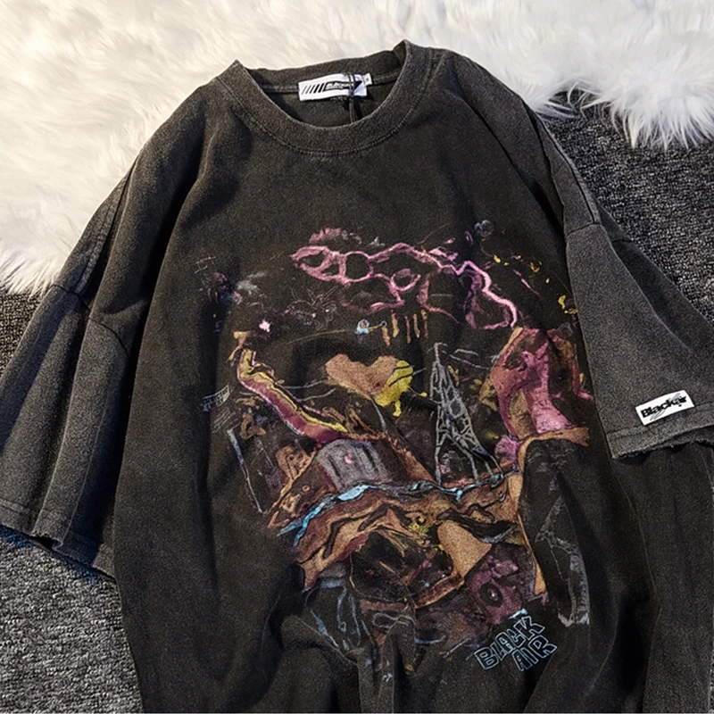 Loose T-Shirt Short Sleeve Loose Street Hip Hop O-Neck Goth Casual Harajuku Grunge Y2k Tops Tees Pullover Vintage TShirt
Loose T-Shirt Short Sleeve Loose Street Hip Hop O-Neck Goth Casual Harajuku Grunge Y2k Tops Tees Pullover Vintage TShirt