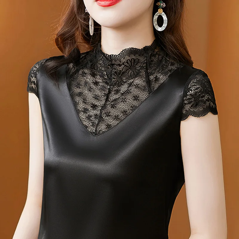 New 2022 Summer Short Sleeve Top Female Fashion Casual Sexy Hollow Out Lace T-Shirt M-4XL Plus Size Women's Blusas
New 2022 Summer Short Sleeve Top Female Fashion Casual Sexy Hollow Out Lace T-Shirt M-4XL Plus Size Women's Blusas