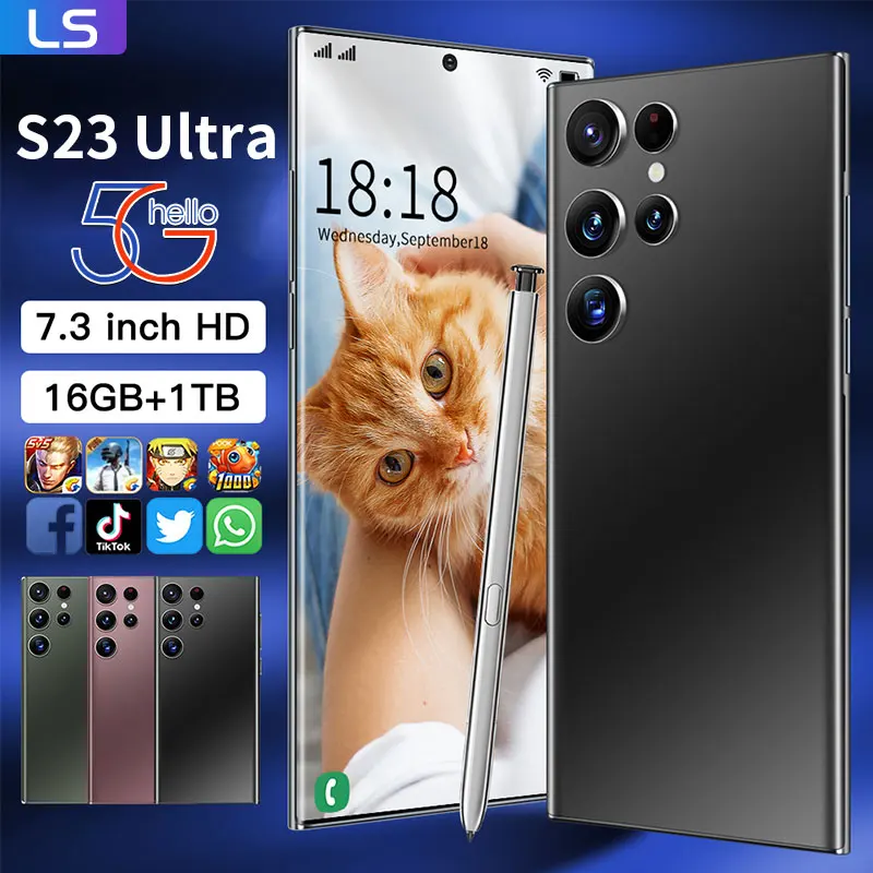 Global version S23 Ultra 5G Mobile Phone 7.3 inch Face ID 6800mAh smartphone 16GB+1TB smartphones 48+108MP Type-C Telephone
Global version S23 Ultra 5G Mobile Phone 7.3 inch Face ID 6800mAh smartphone 16GB+1TB smartphones 48+108MP Type-C Telephone