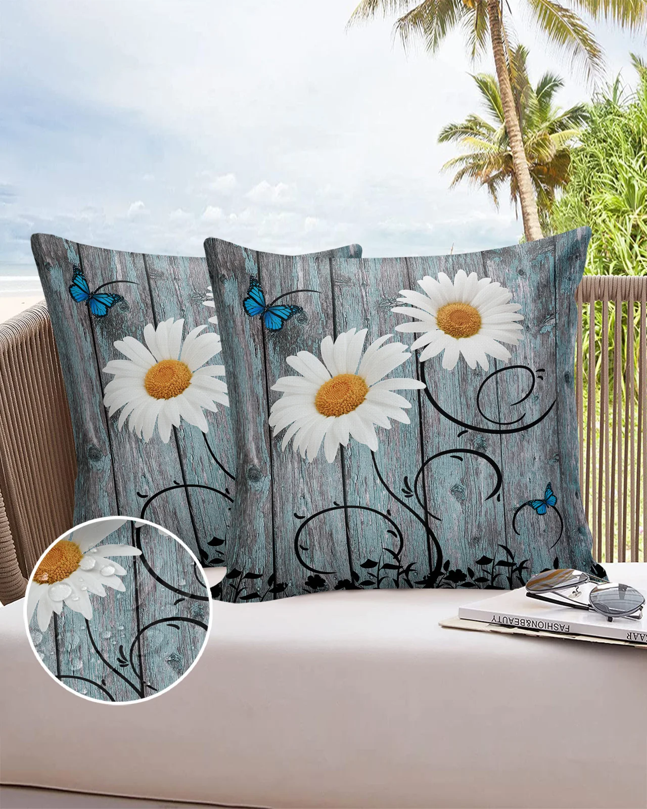 2/4PCS Outdoor Garden Chair Waterproof Cushion Cover Daisy Retro Wood Grain Butterfly Home Decor 40/45/50/60/66cm Pillow Case
2/4PCS Outdoor Garden Chair Waterproof Cushion Cover Daisy Retro Wood Grain Butterfly Home Decor 40/45/50/60/66cm Pillow Case