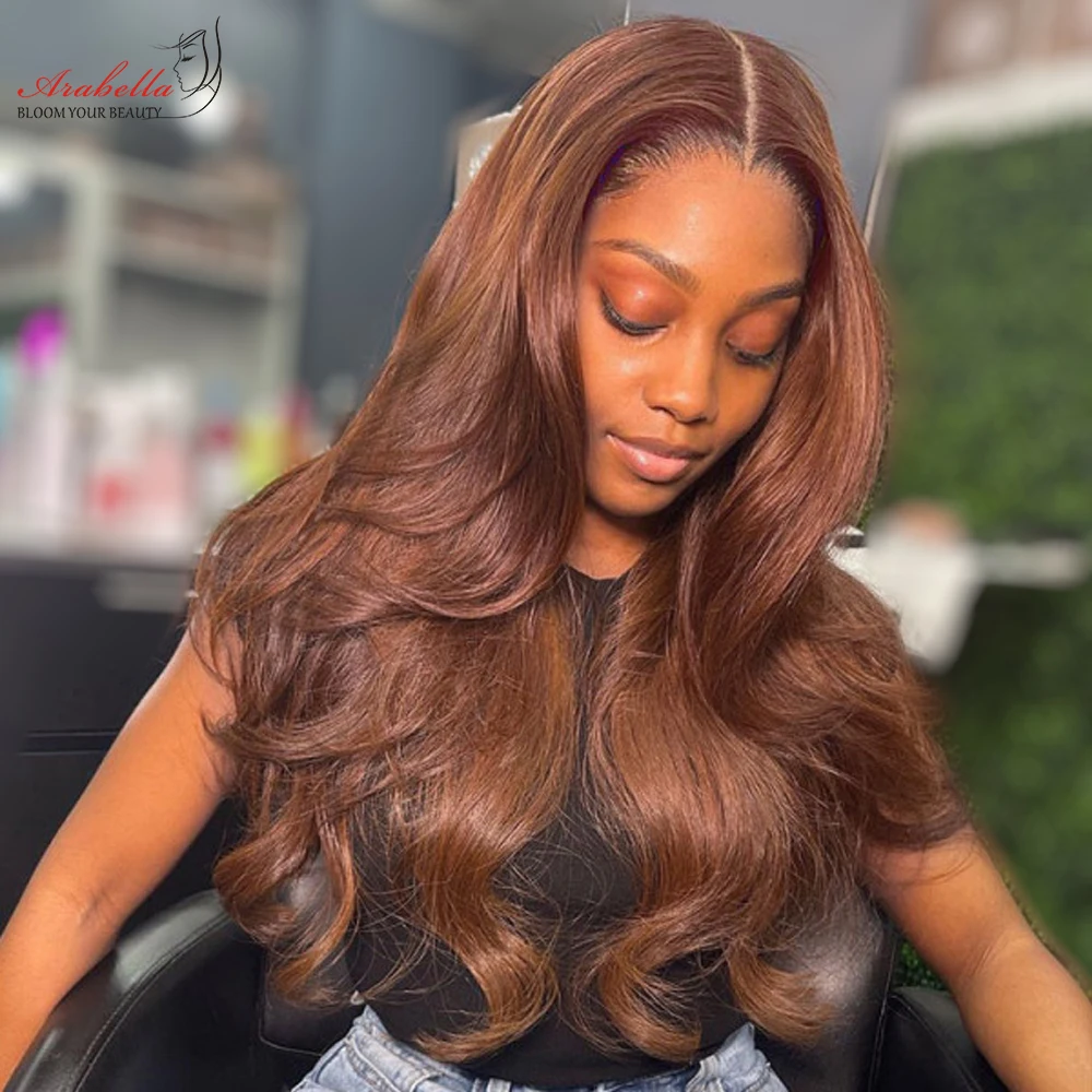 

Body Wave Wig 13x4 Transparent Lace 100% Human Hair Wigs For Women With Baby Hair Pre Plucked Bleached Knots Arabella Remy Wig