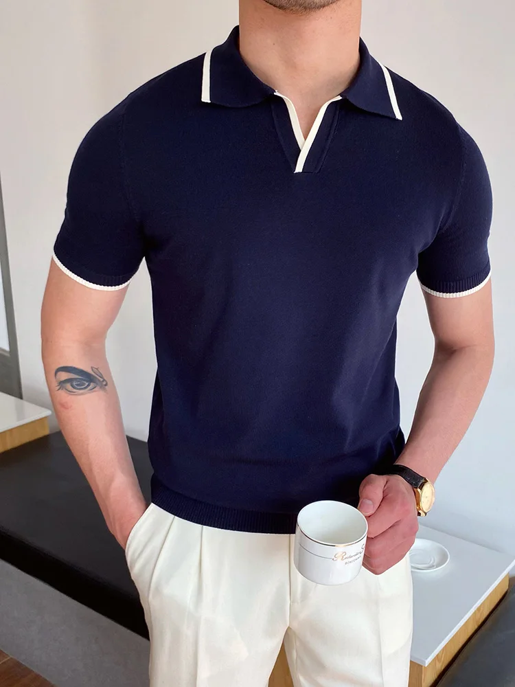 2022 Summer Short Sleeve Male Polo Shirt Casual Solid Tops Pullover Sweatshirt Fashion Business Mens Knitted Polo Top Streetwear
2022 Summer Short Sleeve Male Polo Shirt Casual Solid Tops Pullover Sweatshirt Fashion Business Mens Knitted Polo Top Streetwear
