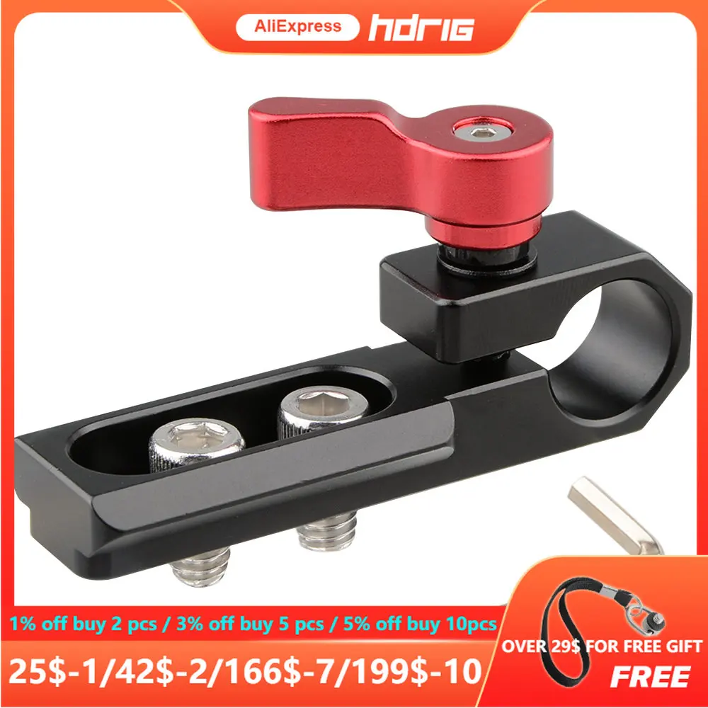 HDRIG Single 15mm Rod Clamp with NATO Rail (Red Wingnut) for Swat NATO Style Accessory GH5 Emos100
HDRIG Single 15mm Rod Clamp with NATO Rail (Red Wingnut) for Swat NATO Style Accessory GH5 Emos100