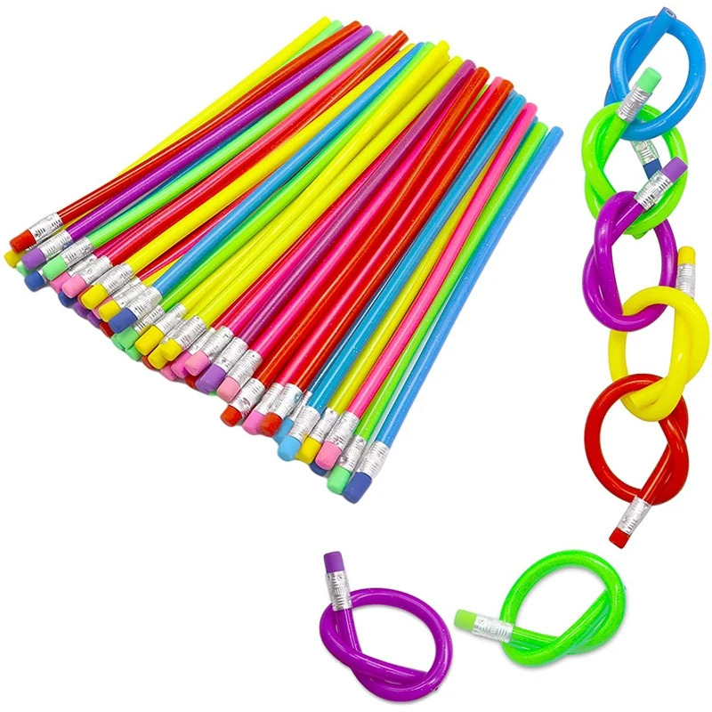 48 Pcs 7 Inch Flexible Soft Pencil,Soft Cool Fun Pencil With Erasers,Soft Pencil For Children Or Students
48 Pcs 7 Inch Flexible Soft Pencil,Soft Cool Fun Pencil With Erasers,Soft Pencil For Children Or Students