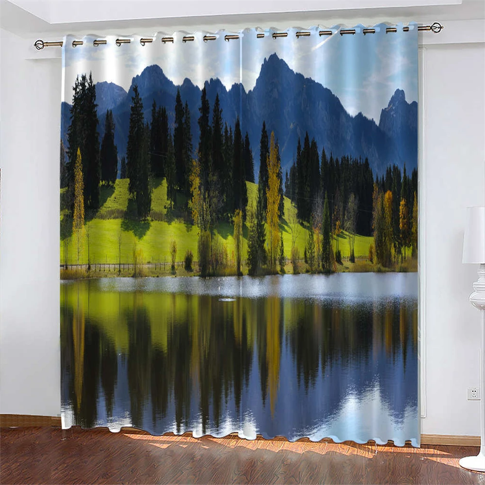 Landscape Print Curtain Landscape Curtain Biparting Open Blackout Curtain Cortina De Sombra Bedroom Living Room Decoration
Landscape Print Curtain Landscape Curtain Biparting Open Blackout Curtain Cortina De Sombra Bedroom Living Room Decoration