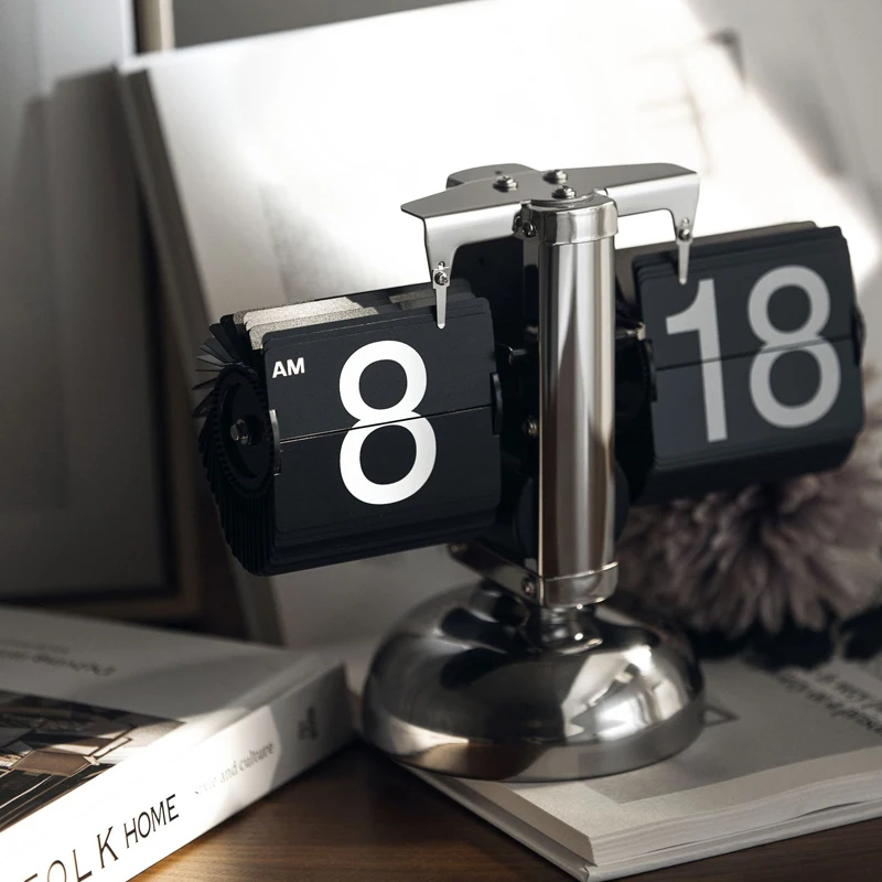 Automatic Page Turning Clock Pvc Retro Home Living Room Desk Clock Office Desktop Small Balance Mechanical Page Turning Clock
Automatic Page Turning Clock Pvc Retro Home Living Room Desk Clock Office Desktop Small Balance Mechanical Page Turning Clock