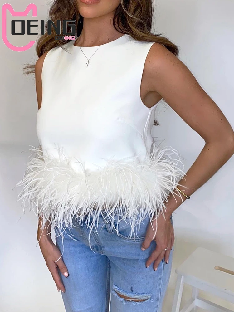 OEING 2022 Sexy Off Shoulder Y2K Feathers Corset Top Women Summer Sleeveless Elegant Lady Camis Tube Crop Top Club Party T Shirt
OEING 2022 Sexy Off Shoulder Y2K Feathers Corset Top Women Summer Sleeveless Elegant Lady Camis Tube Crop Top Club Party T Shirt