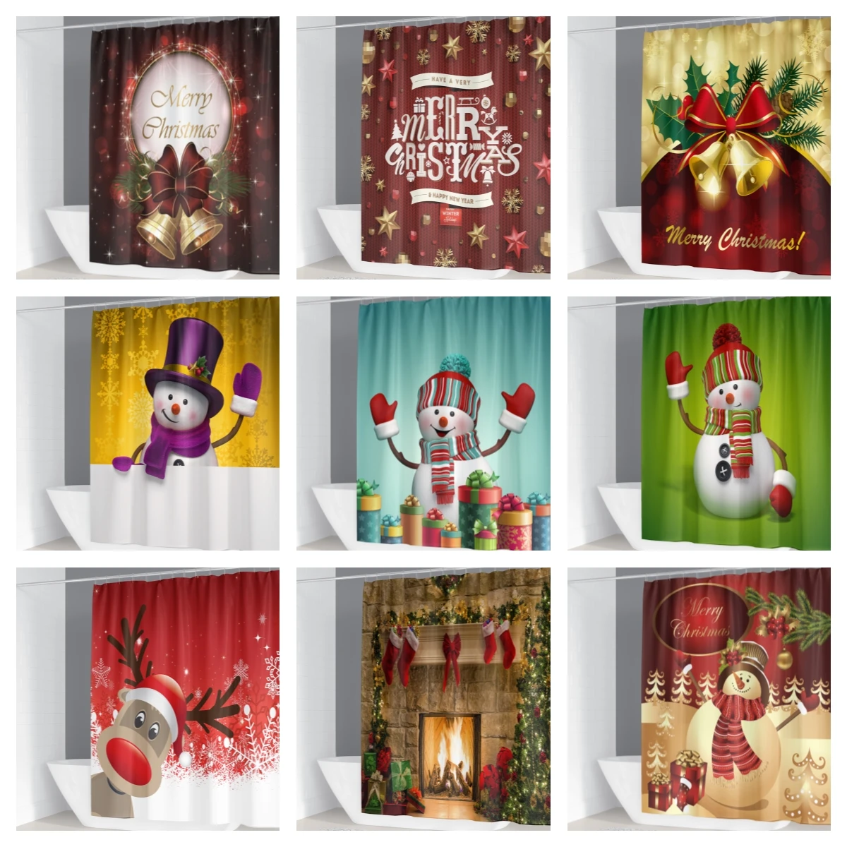 Рождественское украшение, Полиэстеровая занавеска для душа, с принтом, для домашнего декора, с изображением снега, водонепроницаемая, моющаяся занавеска для ванны
Рождественское украшение, Полиэстеровая занавеска для душа, с принтом, для домашнего декора, с изображением снега, водонепроницаемая, моющаяся занавеска для ванны