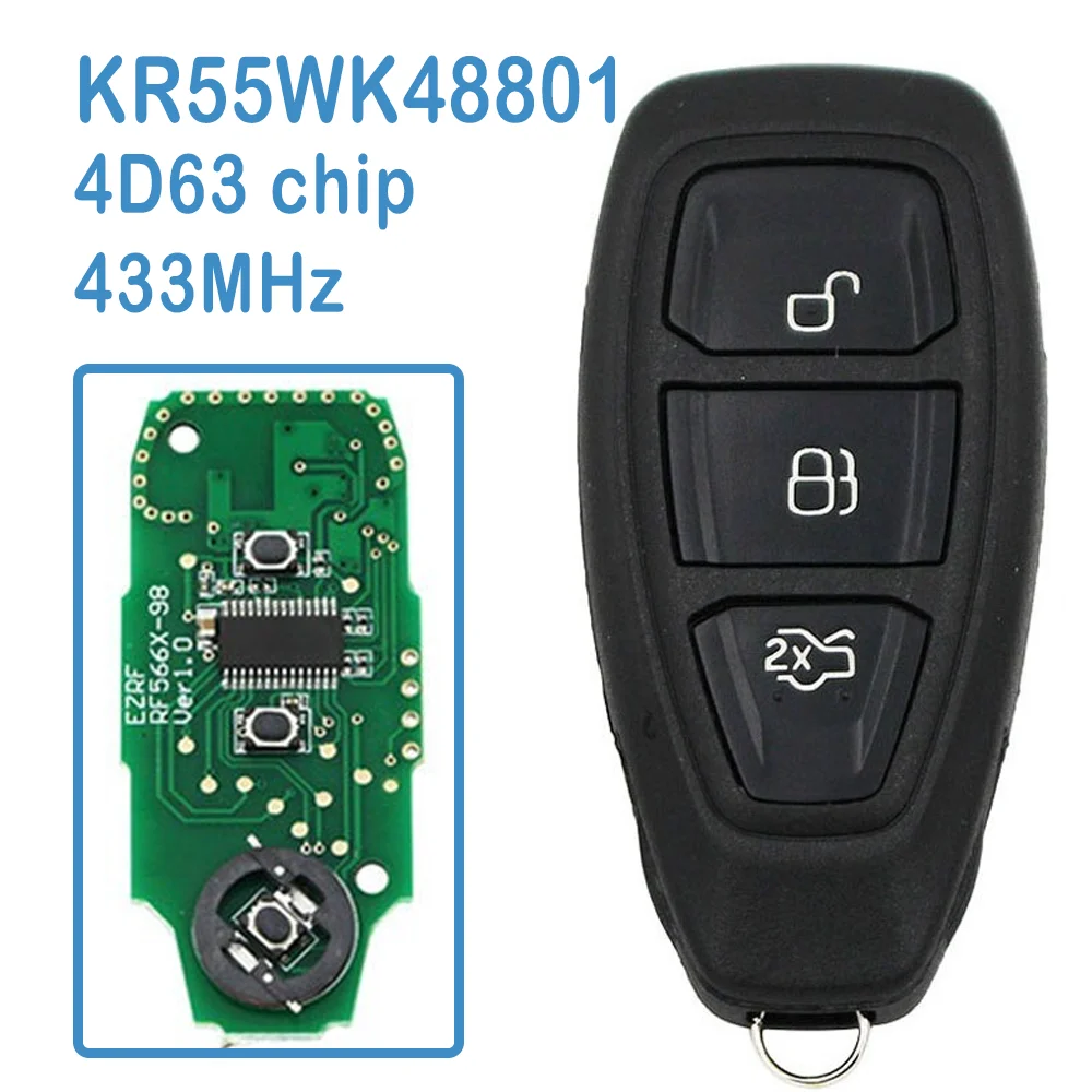 2 Pcs/lot KR55WK48801 Auto Smart Remote 3B 433MHz 4D63 80bit Chip Replace Car Key For Ford Focus C-Max Mondeo Kuga Fiesta B-Max
2 Pcs/lot KR55WK48801 Auto Smart Remote 3B 433MHz 4D63 80bit Chip Replace Car Key For Ford Focus C-Max Mondeo Kuga Fiesta B-Max