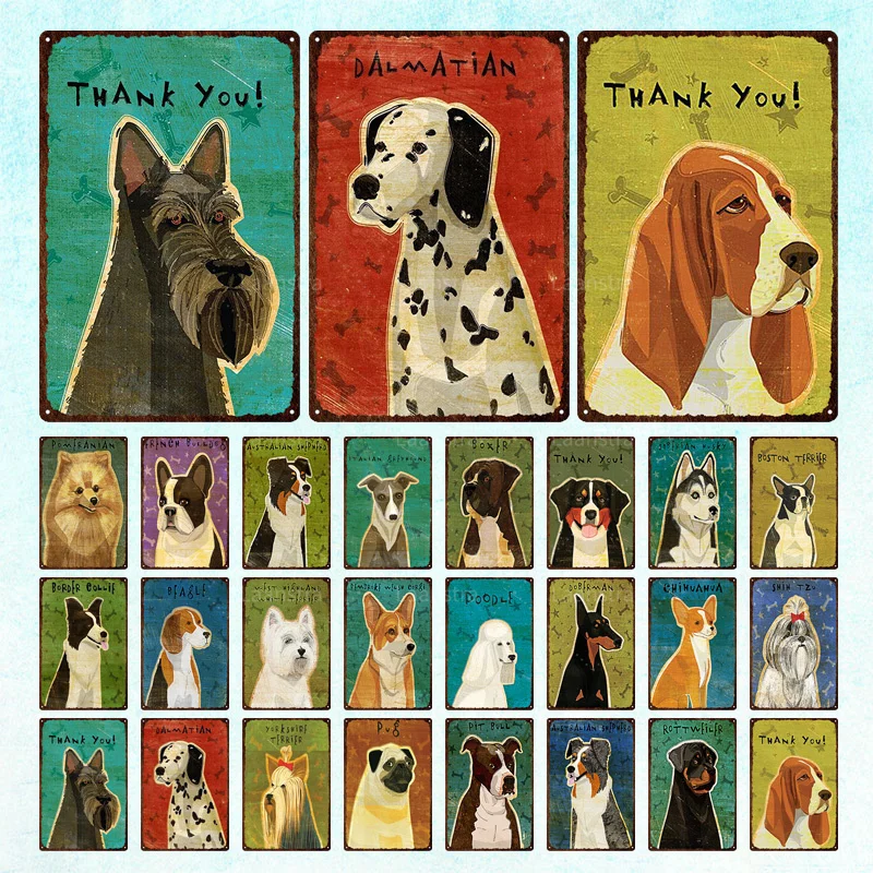 Dog Breed Vintage Metal Plaque Tin Sign Lovely Friendship Poster Dog Market Kennel Dog House Door Decor Wall Decoration Product
Dog Breed Vintage Metal Plaque Tin Sign Lovely Friendship Poster Dog Market Kennel Dog House Door Decor Wall Decoration Product
