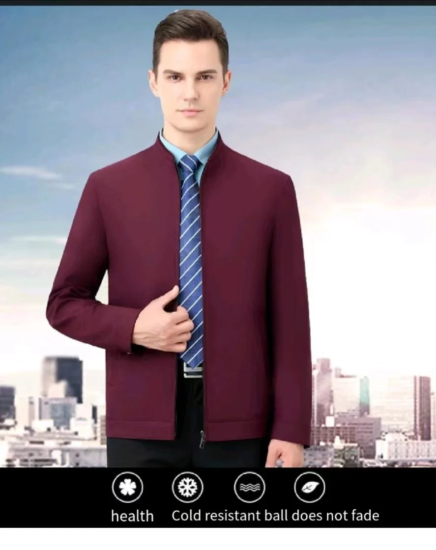 Casual jacket men's autumn and winter new solid color middle-aged 2022 men's jacket brand men Wear lapel new coat men 
Casual jacket men's autumn and winter new solid color middle-aged 2022 men's jacket brand men Wear lapel new coat men