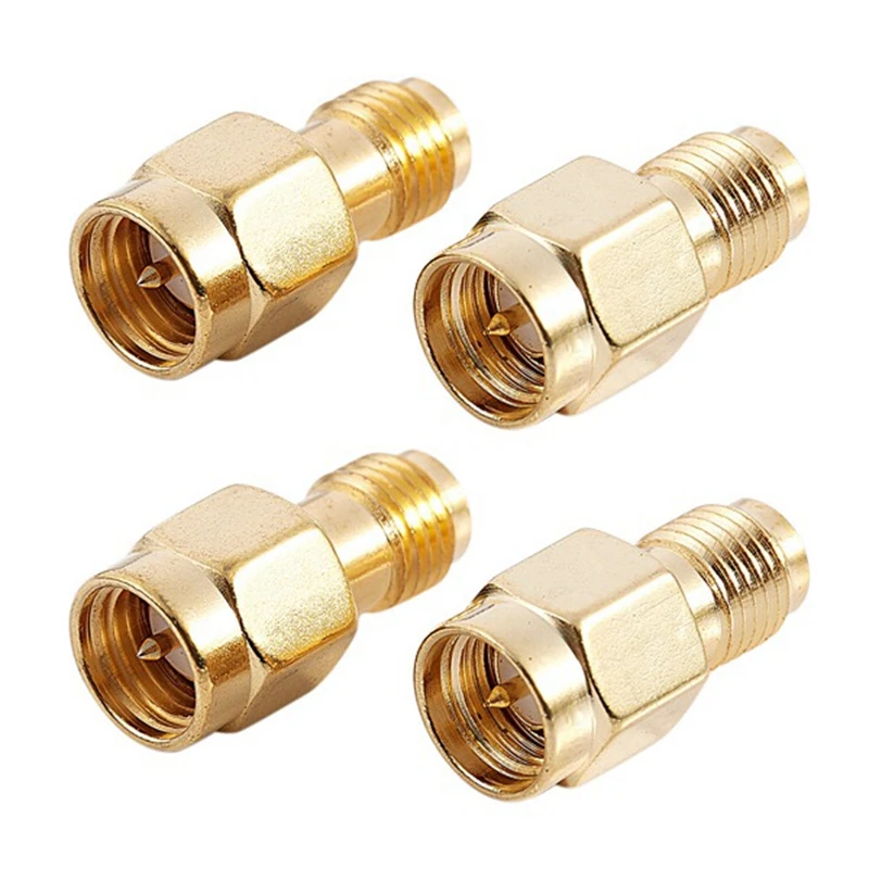 SMA Male Plug (Pin) To RP-SMA Female (Pin) Coupling Nut Connector Adapter For Wi-Fi Antenna / Signal Booster(Pack Of 4)
SMA Male Plug (Pin) To RP-SMA Female (Pin) Coupling Nut Connector Adapter For Wi-Fi Antenna / Signal Booster(Pack Of 4)