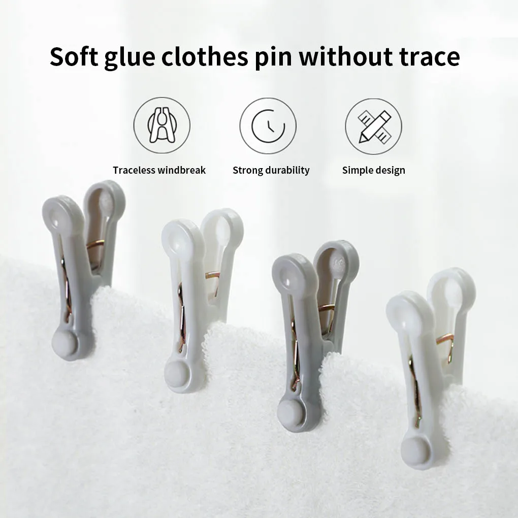 16pcs Clips Clothes Anti-wind Household Multifunctional Hanging Qiult Pegs Laundry Non-marking Clips
16pcs Clips Clothes Anti-wind Household Multifunctional Hanging Qiult Pegs Laundry Non-marking Clips