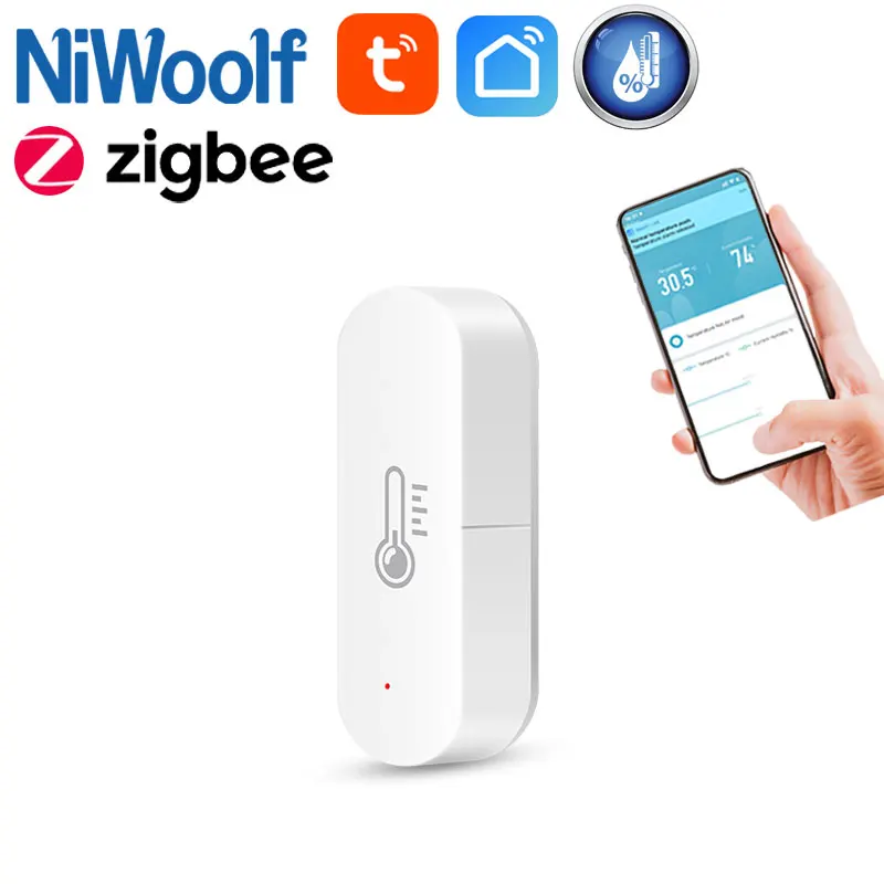 Датчик температуры и влажности Tuya Zigbee, комнатный гигрометр с поддержкой Alexa и Google Home
Датчик температуры и влажности Tuya Zigbee, комнатный гигрометр с поддержкой Alexa и Google Home