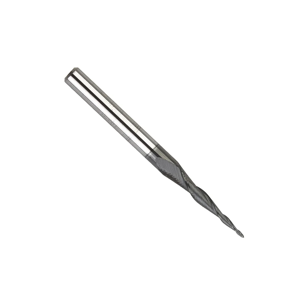 

1/8 Shank CNC Carbide Ball Nose Tapered End Mill Radius 0.25mm TiAIN Coated End Mill With Plastic Box For Home Diy Tools Parts