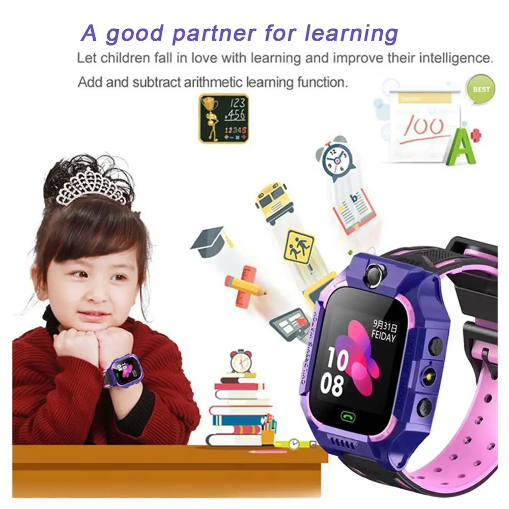 Водонепроницаемые Смарт-часы Z6 для детей IP67 с SIM-картой GPS-трекер защита от потери