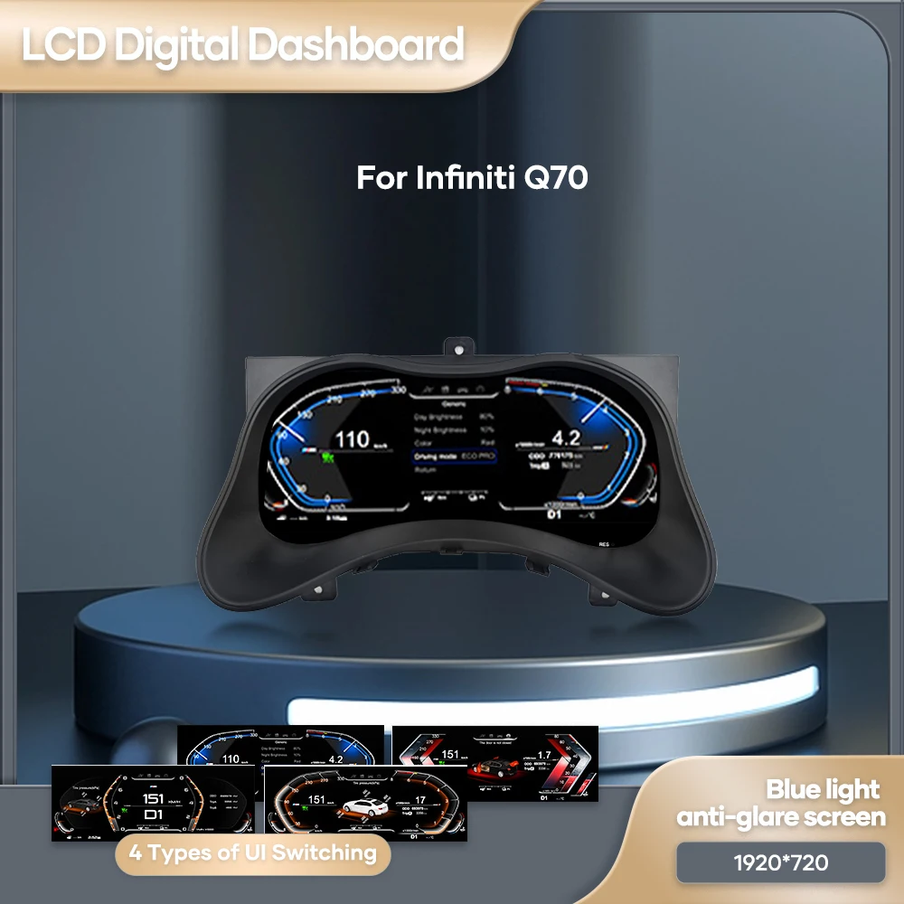 12.3'' Digital dashboard For Infiniti QX70 LCD Dashboard Panel Speedometer Virtual Cockpit Instrument
12.3'' Digital dashboard For Infiniti QX70 LCD Dashboard Panel Speedometer Virtual Cockpit Instrument