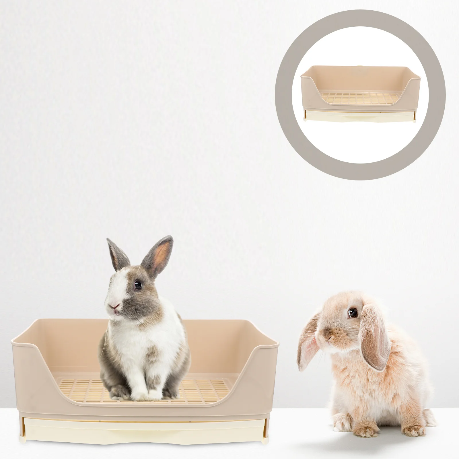 

Litter Box Rabbit Toilet Pet Potty Bunny Corner Hamster Animal Bathroom Trainer Sand Drawer Tray Training Rat Pellets Train