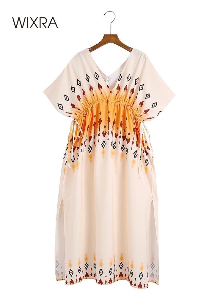 Wixra 2022 Summer Women Geometric Shirts Dress Drawn Strings Elastic Waist V-Neck Indie Folk Dress Ladies A-Line
Wixra 2022 Summer Women Geometric Shirts Dress Drawn Strings Elastic Waist V-Neck Indie Folk Dress Ladies A-Line