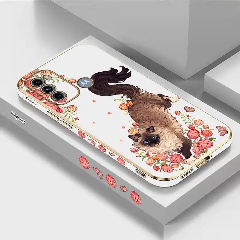 Cat In The Flowers Luxury Plating Phone Case For Motorola Moto G60 G50 G53 G52 G42 G30 G20 G22 G52 E20 G9 Play Cover
Cat In The Flowers Luxury Plating Phone Case For Motorola Moto G60 G50 G53 G52 G42 G30 G20 G22 G52 E20 G9 Play Cover