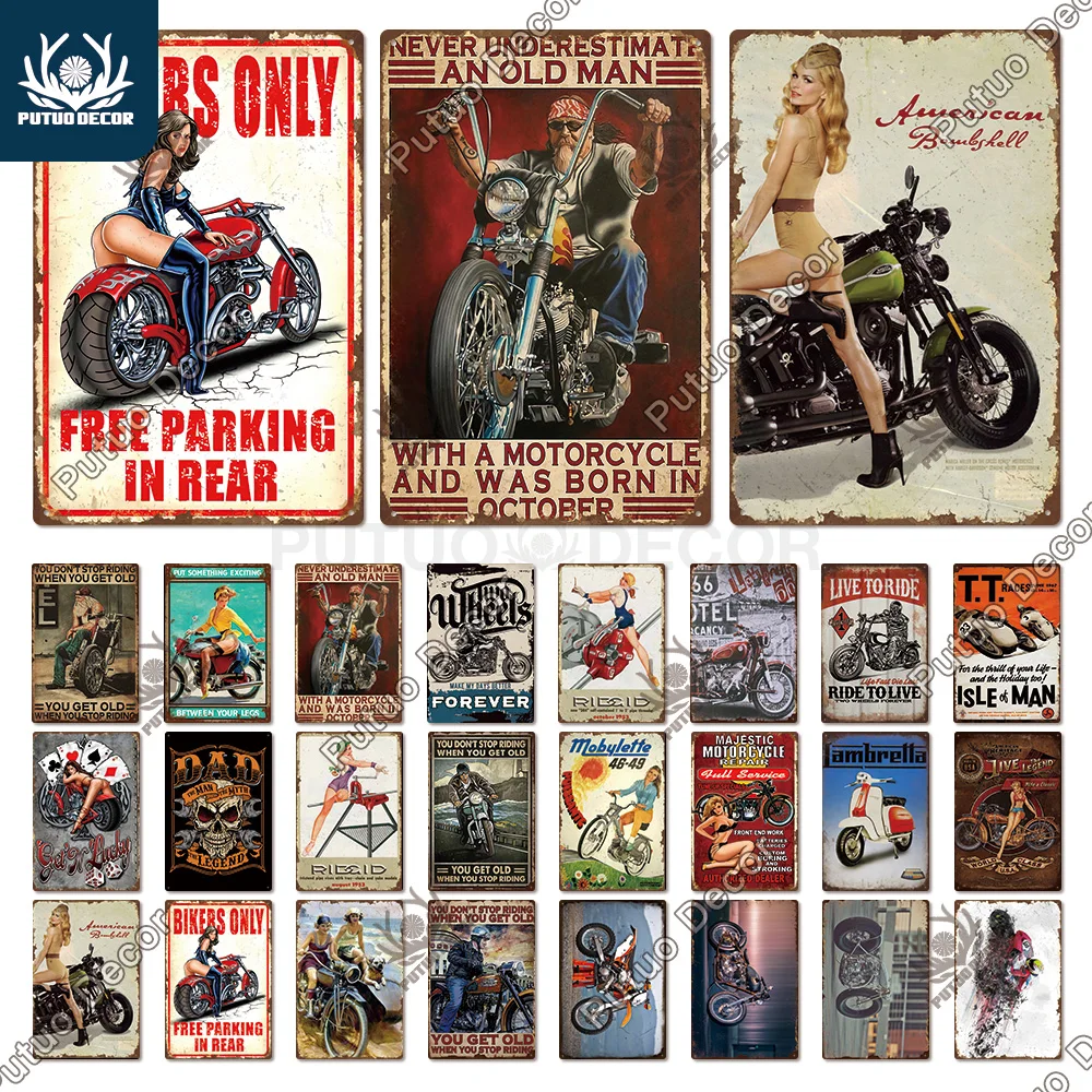 Retro Decor Motorcycle Vintage Tin Sign Metal Plaque Retro Plate Wall Art Poster Decorative for Garage Man Cave Pub Bar Club A1
Retro Decor Motorcycle Vintage Tin Sign Metal Plaque Retro Plate Wall Art Poster Decorative for Garage Man Cave Pub Bar Club A1