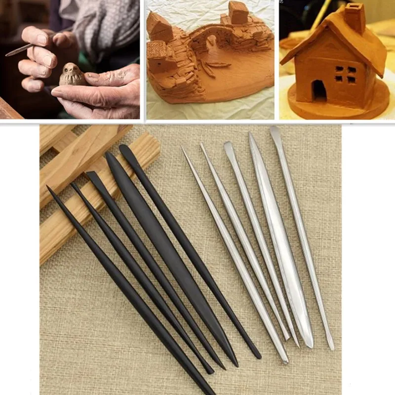 5pcs Pottery Clay Modeling Sculpture Engrave Rod Needles Stick Carving Clay Porcelain Ceramics Metal Tools Texture Metal Crafts
5pcs Pottery Clay Modeling Sculpture Engrave Rod Needles Stick Carving Clay Porcelain Ceramics Metal Tools Texture Metal Crafts