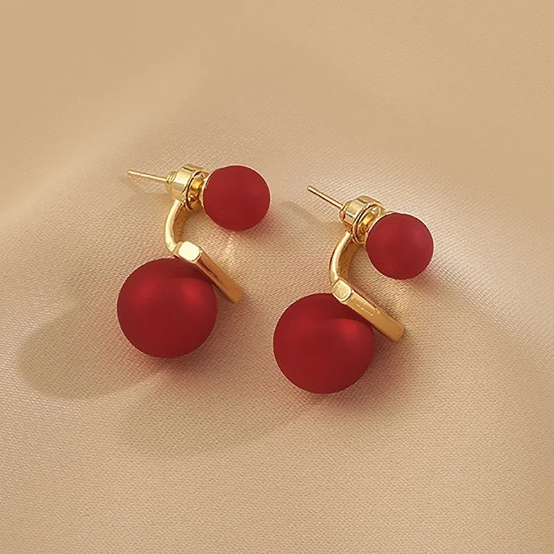 925 Silver Needle Vintage Red Pearl Earrings For Women Fashion High-End Temperament Net Red Earrings 2022 Women's Jewelry 
925 Silver Needle Vintage Red Pearl Earrings For Women Fashion High-End Temperament Net Red Earrings 2022 Women's Jewelry