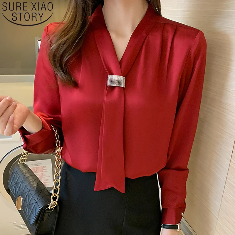 Korean Women Shirts Satin Blouses for Women Fashion Long Sleeve Shirts Tops Woman Ribbon Blouse Tops Woman Bow Tie Shirt 18612
Korean Women Shirts Satin Blouses for Women Fashion Long Sleeve Shirts Tops Woman Ribbon Blouse Tops Woman Bow Tie Shirt 18612