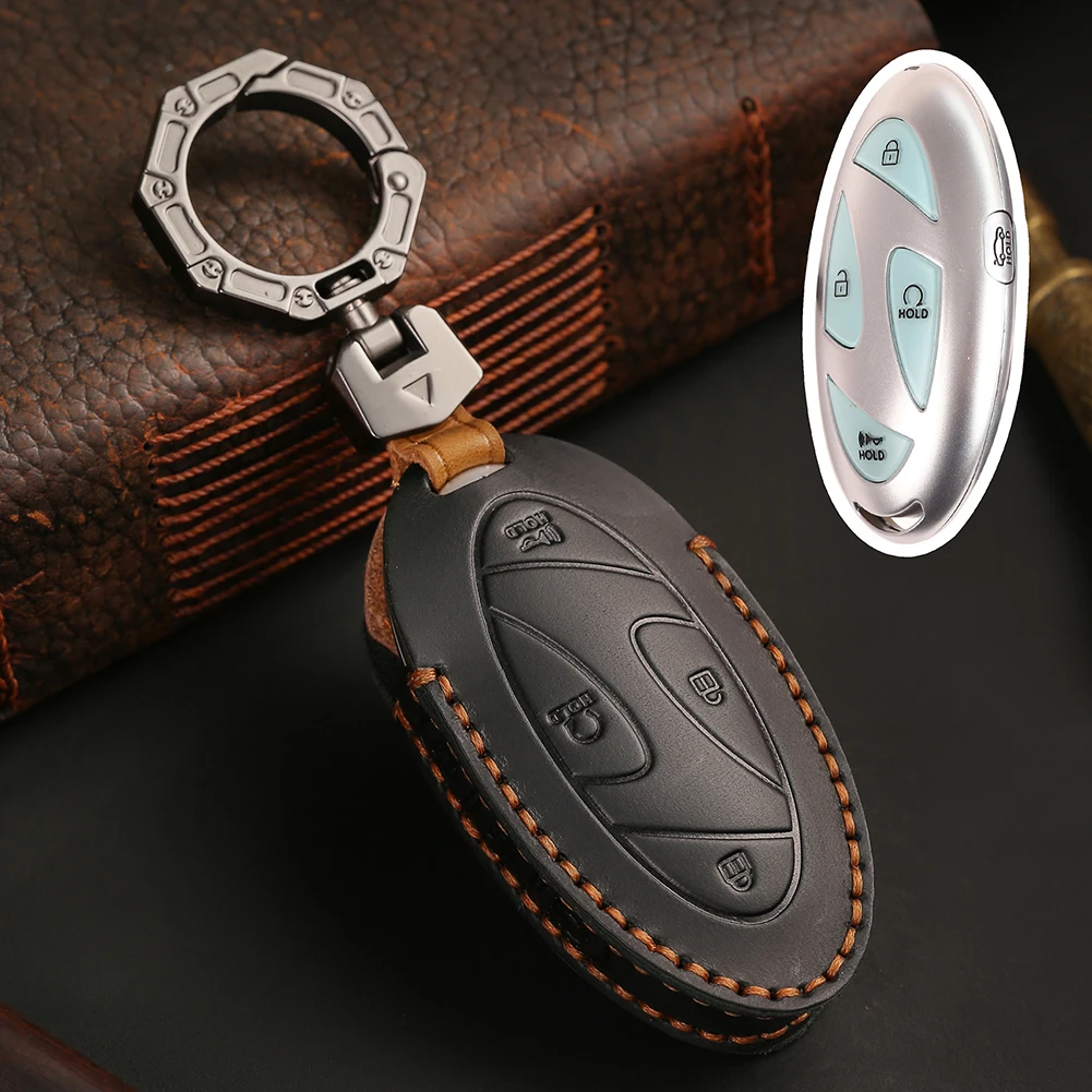 For Hyundai Ioniq 6 EV 7/5 Buttons Manual Leather Key Case Auto Key Protector Car Decoration Accessories 2023 New
For Hyundai Ioniq 6 EV 7/5 Buttons Manual Leather Key Case Auto Key Protector Car Decoration Accessories 2023 New