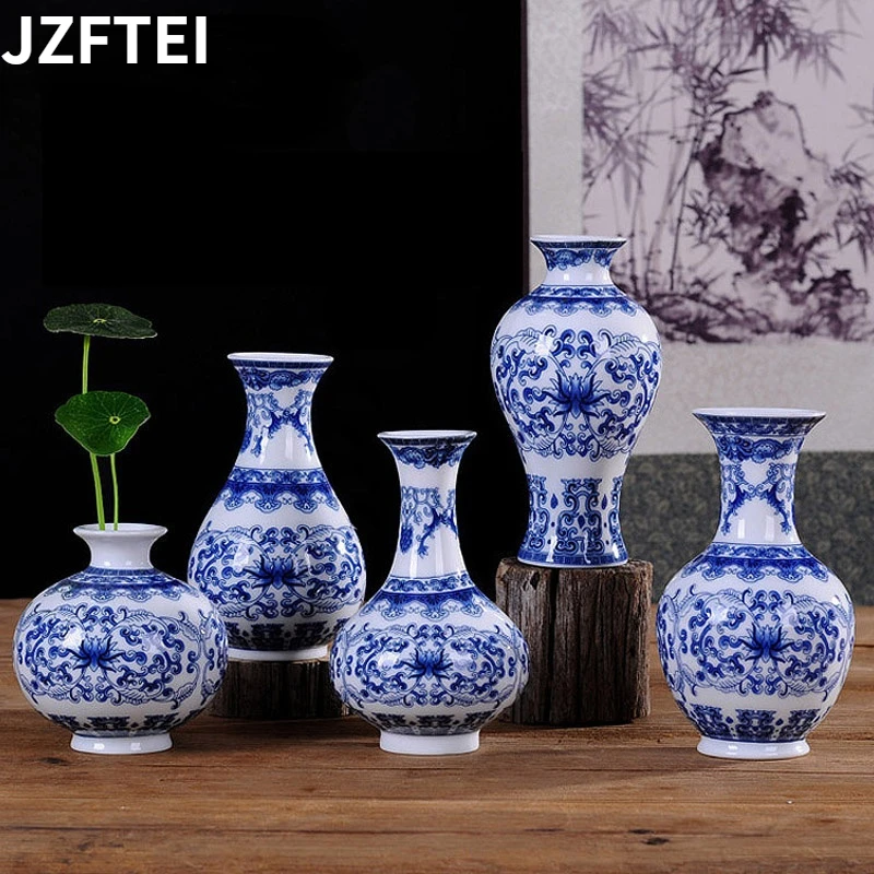 Vintage Table Kawaii Modern Home Decor Vase Traditional Houses Blue And White Porcelain Flower Vases For Homes Ceramic Planter
Vintage Table Kawaii Modern Home Decor Vase Traditional Houses Blue And White Porcelain Flower Vases For Homes Ceramic Planter
