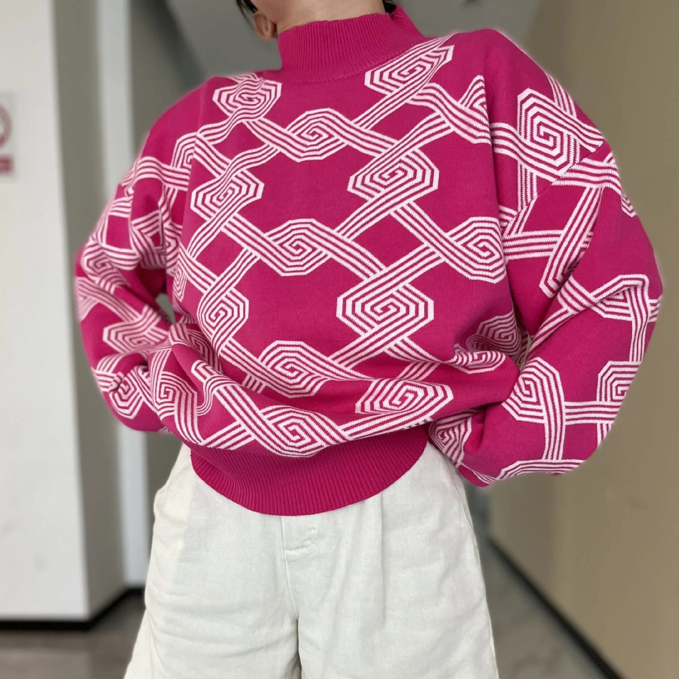 Women's Turtleneck Jacquard Pullovers Sweater Autumn Winter New Fashion Y2k Knitted Sweater Cute Jumper Loose Knitwear Clothing
Women's Turtleneck Jacquard Pullovers Sweater Autumn Winter New Fashion Y2k Knitted Sweater Cute Jumper Loose Knitwear Clothing