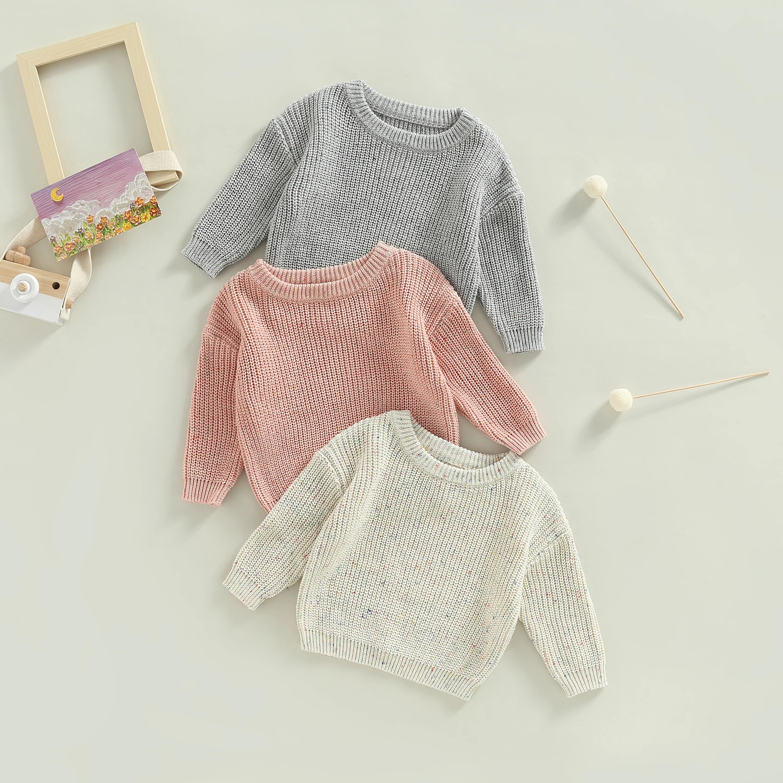 Girls Infant Girls Autumn Pullover Round Boys Long-sleeved Neck For Kid Knitwear Knitted Boys Baby Sweater, Spots Colorful
Girls Infant Girls Autumn Pullover Round Boys Long-sleeved Neck For Kid Knitwear Knitted Boys Baby Sweater, Spots Colorful