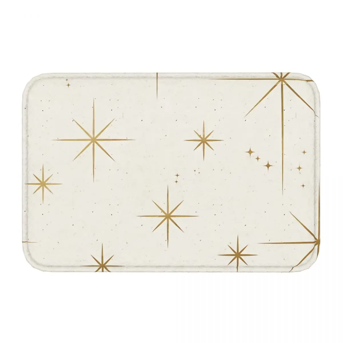 

Non-slip Doormat Gold Art Deco Stars Sparkle Pattern Astrology Astronomical Vintage Style Mat Welcome Carpet Home Modern Decor