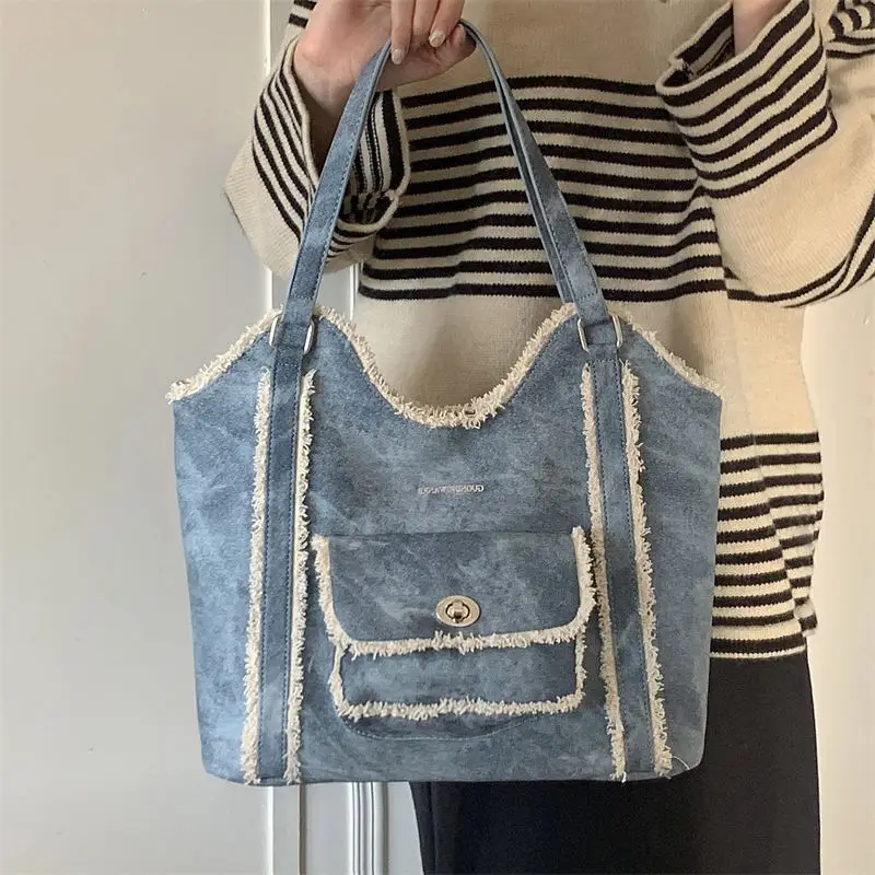 Denim Tote Bag Handbags for Women Luxury Designer Work Travel PU Laptop Handbag Shoulder Hobo Bags Large Capacity Shopper
Denim Tote Bag Handbags for Women Luxury Designer Work Travel PU Laptop Handbag Shoulder Hobo Bags Large Capacity Shopper