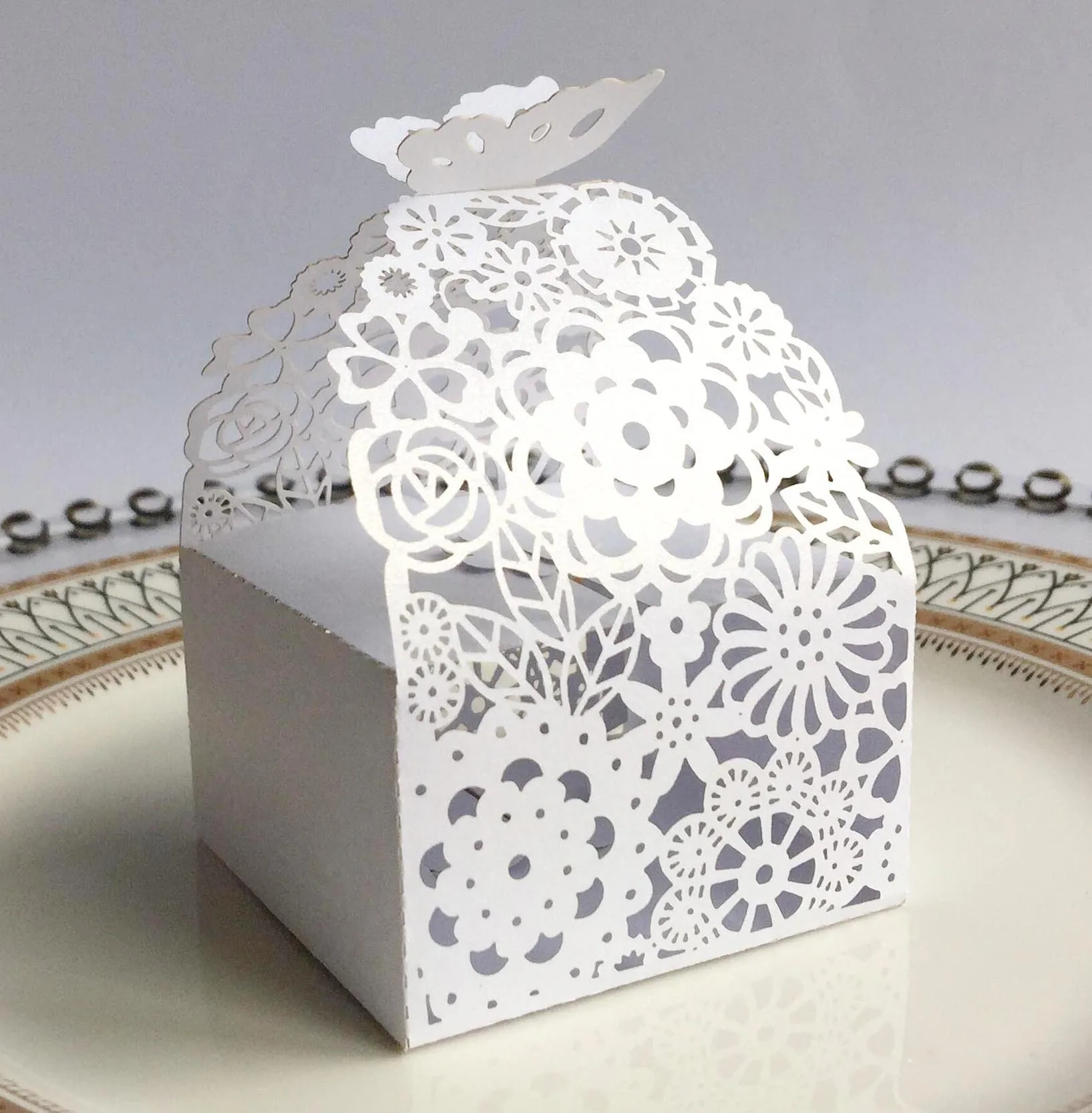 Bright Silver European Wedding Candy Box Hollow Wedding Chocolate Candy Box Butterfly Paper Buckle Packaging Gift Box
Bright Silver European Wedding Candy Box Hollow Wedding Chocolate Candy Box Butterfly Paper Buckle Packaging Gift Box