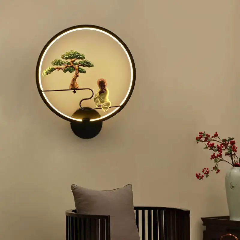 Chinese Style Wall Light for Living Room Modern Zen Resin Ornaments Sconces for Bedroom Stairway Aisle TV Background Art Decora
Chinese Style Wall Light for Living Room Modern Zen Resin Ornaments Sconces for Bedroom Stairway Aisle TV Background Art Decora