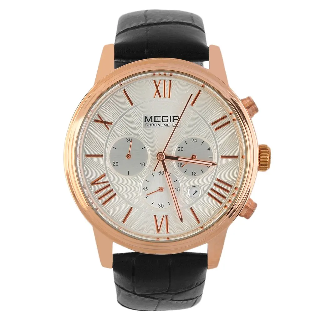 Luxury Business Men's Watch Leather Band Chronograph Sports Quartz Wristwatch Date Display relogio masculino Hot
Luxury Business Men's Watch Leather Band Chronograph Sports Quartz Wristwatch Date Display relogio masculino Hot