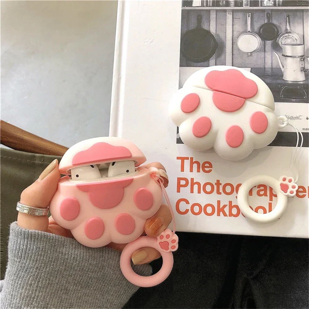 Kawaii милый мультяшный кошачья лапа мягкий силиконовый защитный чехол для Realme Buds